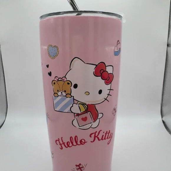 Hello Kitty Tumbler with 6 pack straw topper - Picture 2 of 3